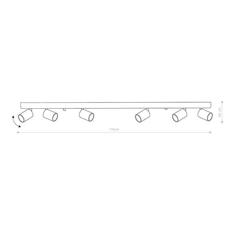 EULUNA SPOT POUR PLAFOND EYE À 6 LAMPES, BLANC