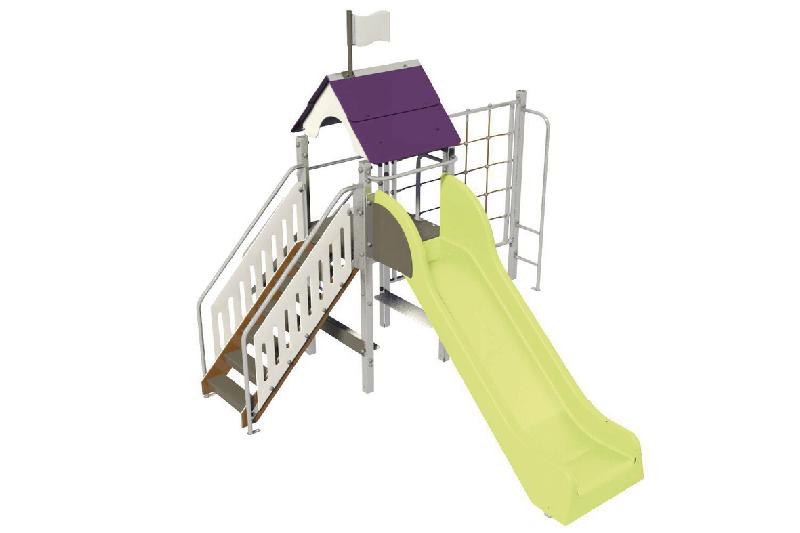 STRUCTURE CITADELLE BASTILLE - ACIER - SCELLEMENT - POLY - GRIS/PRUNE-WIKI CAT - MANUTAN COLLECTIVITÉS