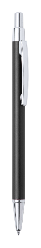 Stylo à bille en aluminium recyclé - avec éléments chromés - encre bleue_0
