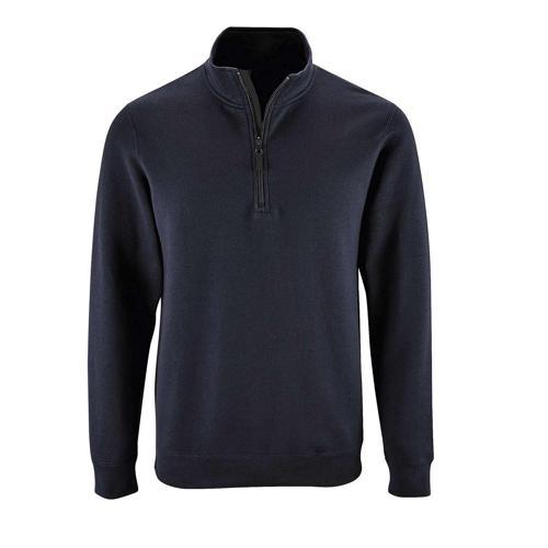 SWEAT PERSONNALISABLE COL CAMIONNEUR EN COTON FRENCH MARINE