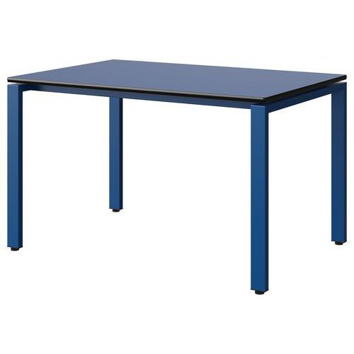 TABLE MALIBU 120X80 T5 SOUDÉ STR BLEU U525/NOIR BLEU 5005