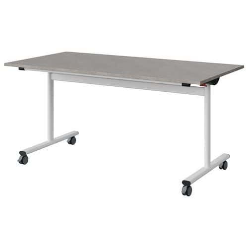 TABLE MALIBU RAB. 160X80 T6 DL STRA ABS BÉTON F186/BLC 9016