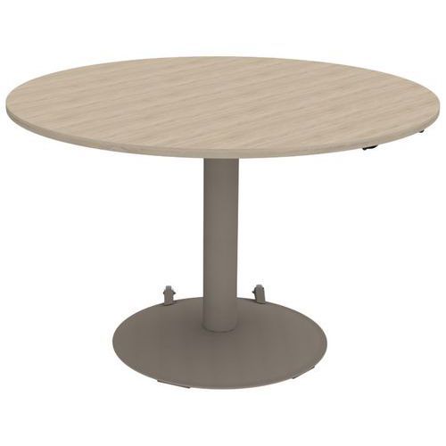 TABLE MANO MOB RÉGLABLE Ø120 STRAT ABS ÉRABLE G./NOISETTE - MOBIDECOR