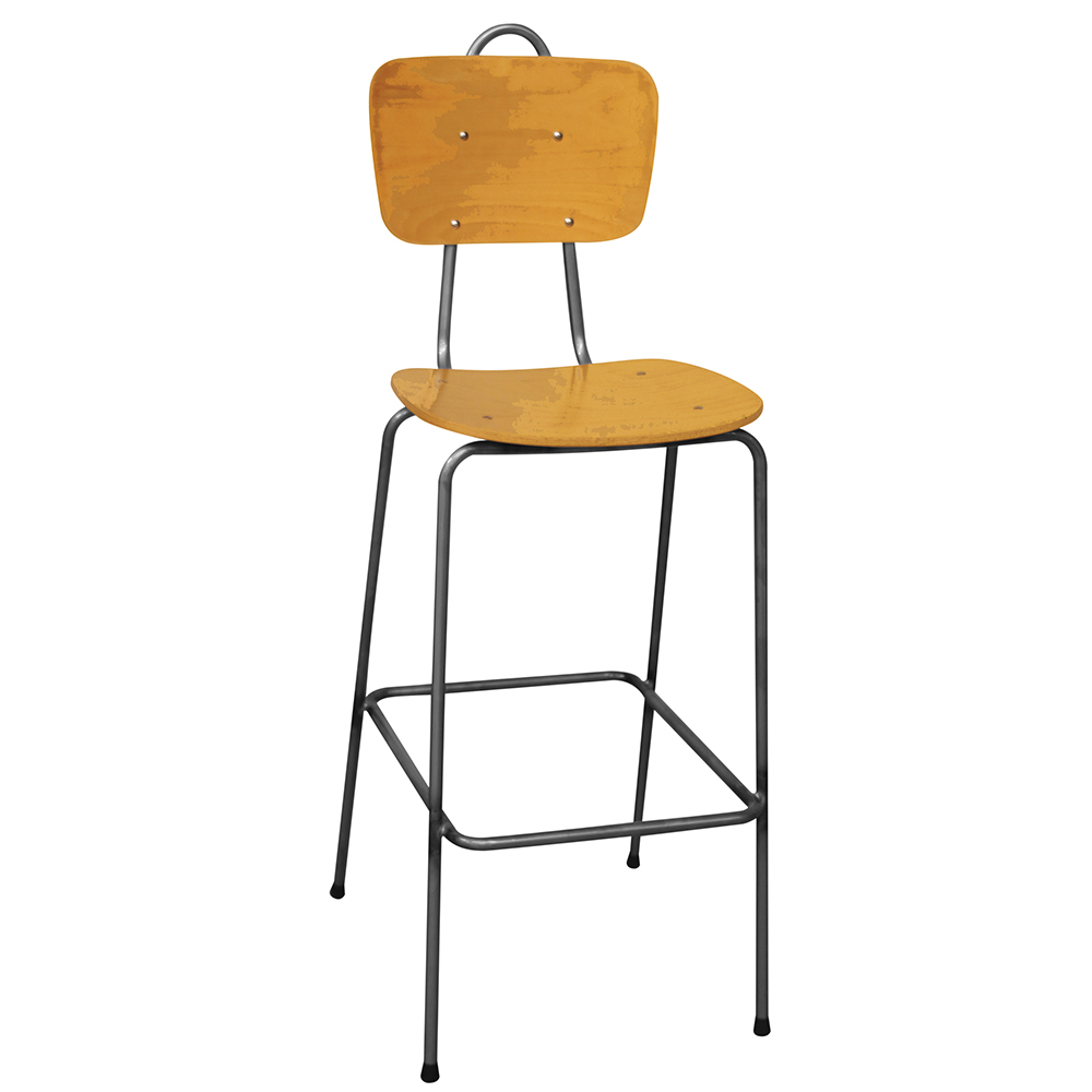 Tabouret de restaurant THD SCHOOL ABDB - Hauteur totale 118 cm - Largeur totale 42 cm_0