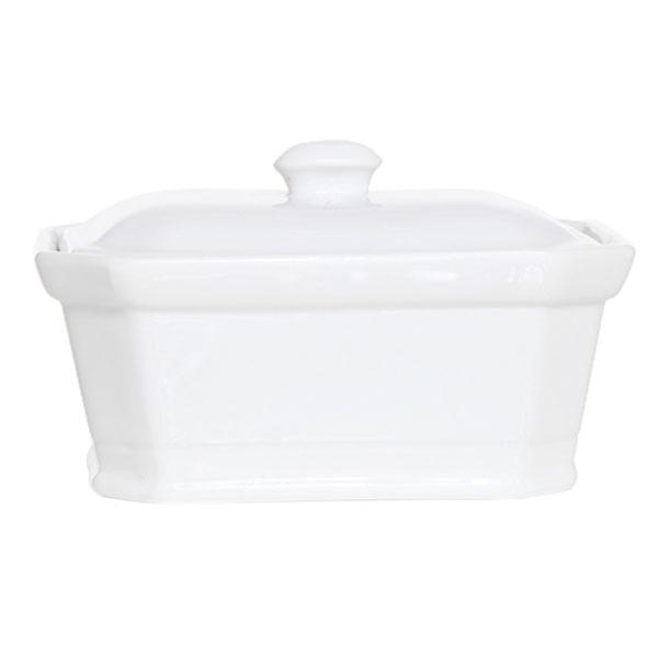 TERRINE PÂTÉ RECTANGULAIRE BLANCHE PORCELAINE AVEC COUVERCLE 17 X 11,5 X 7,5CM / 0,55L - COSY & TRENDY - TERRINE