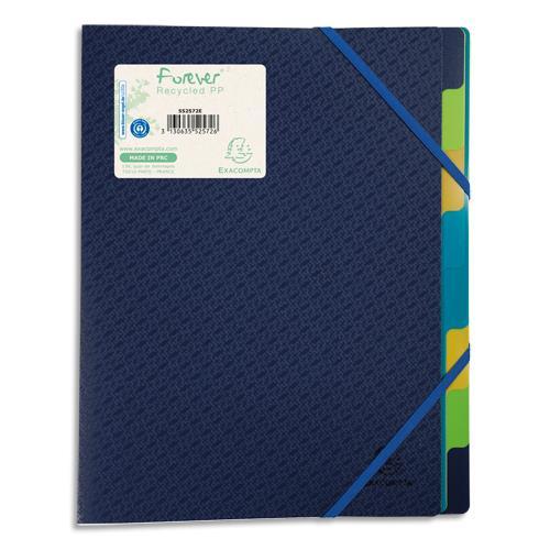 TRIEUR FOREVER EXACOMPTA - 8 COMPARTIMENTS - POLYPROPYLENE - 3 RABATS  - LOT DE 5
