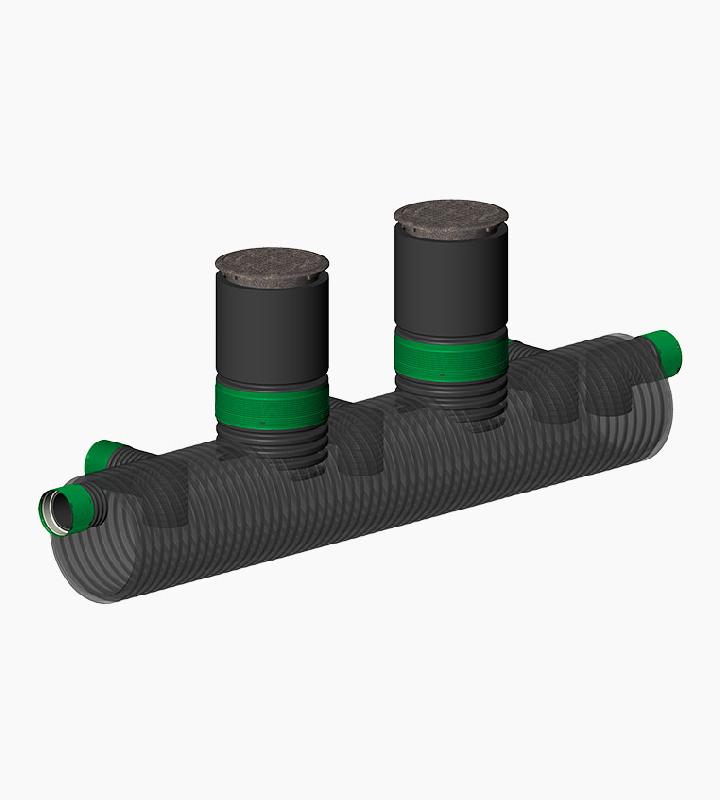 Unité de prétraitement des eaux pluviales par décantation - Soleno - capture des sédiments et hydrocarbures - modèle PEHD durable_0