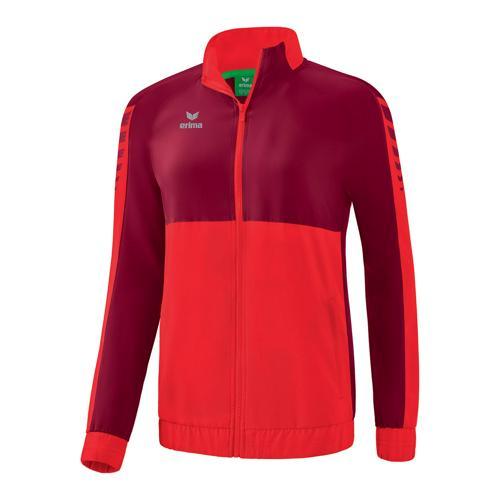 VESTE DE SURVÊTEMENT FEMME - ERIMA - SIX WINGS ROUGE/BORDEAUX