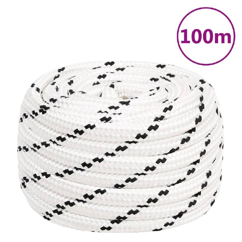Vidaxl corde de travail blanc 16 mm 100 m polyester 152785_0