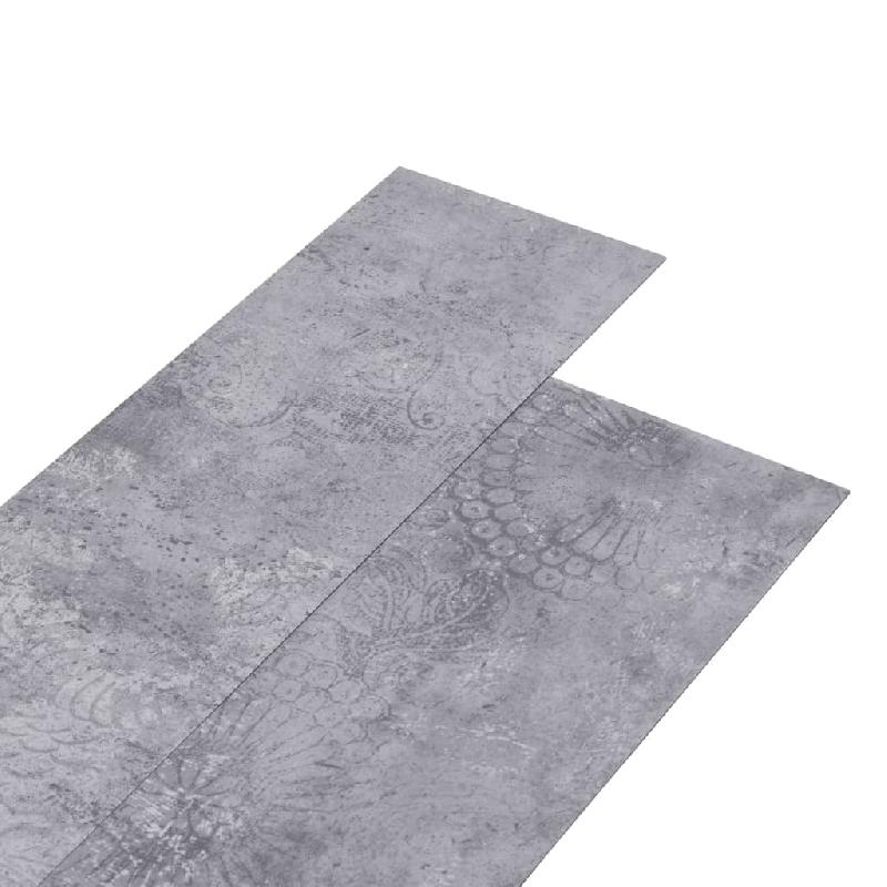Vidaxl planche de plancher pvc autoadhésif 5,21 m² 2 mm gris ciment 330185_0
