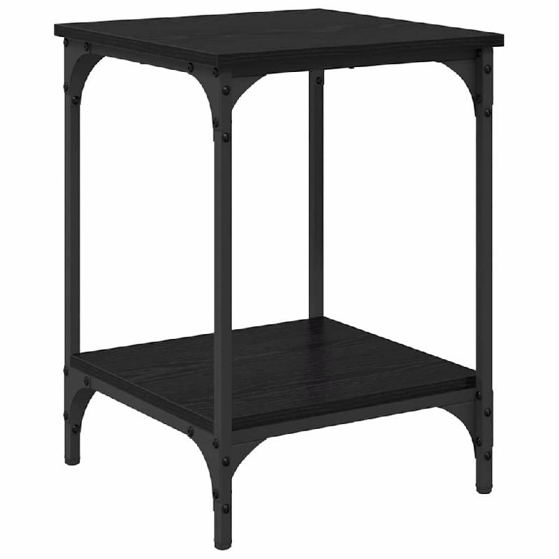 VidaXL Table basse Chêne noir 40 x 40 x 55 cm Bois d'ingénierie Modèle Brillant - 881898_0