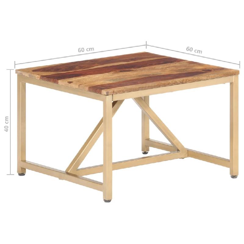 VidaXL Table d'appoint 60x60x40 cm Bois massif Modèle Luna Bois Plus - 286340XL_0