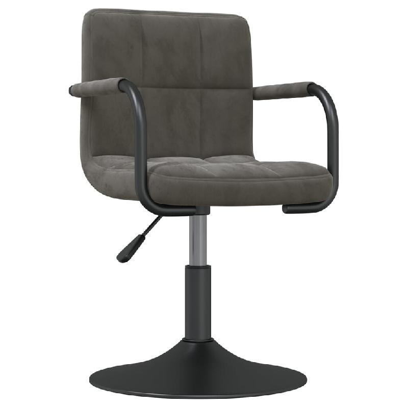 VidaXL Tabouret de bar Gris foncé Velours Modèle Aero Modern Élite - 334607_0