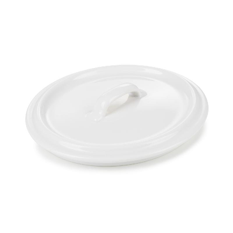 COUVERCLE POUR COCOTTE OVALE BLANC PORCELAINE 13,5X12,2 CM BELLE CUISINE REVOL