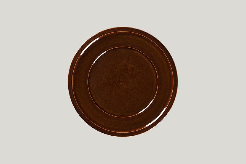 ASSIETTE PLATE ROND CUIVRE PORCELAINE Ø 24 CM RAKSTONE EASE