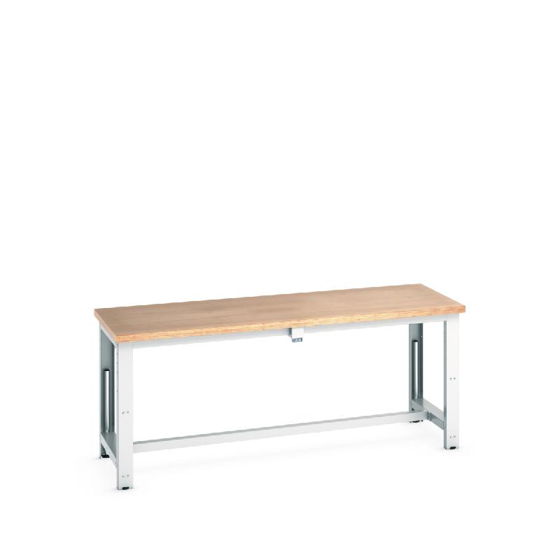 Établi Cubio - Poste Réglable en Hauteur Électrique avec Plateau Mpx UK - 2000x750x750-1140mm RAL 7035_0