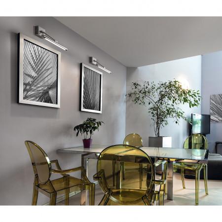 Applique de tableau TABEL - LED 12W - coloris argenté en métal - largeur 600 mm - 3000K - 1000lm - Nickel satiné_0