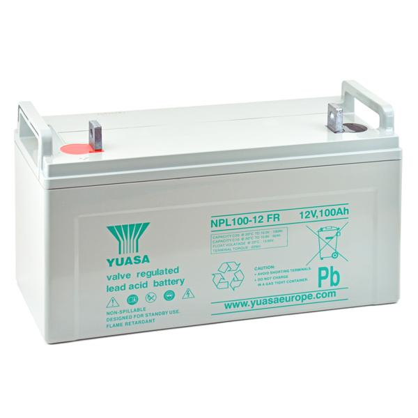 Batterie de démarrage plomb AGM Yuasa NPL100-12FR - 12V 100Ah - M10-M - longue durée de vie 10 ans_0