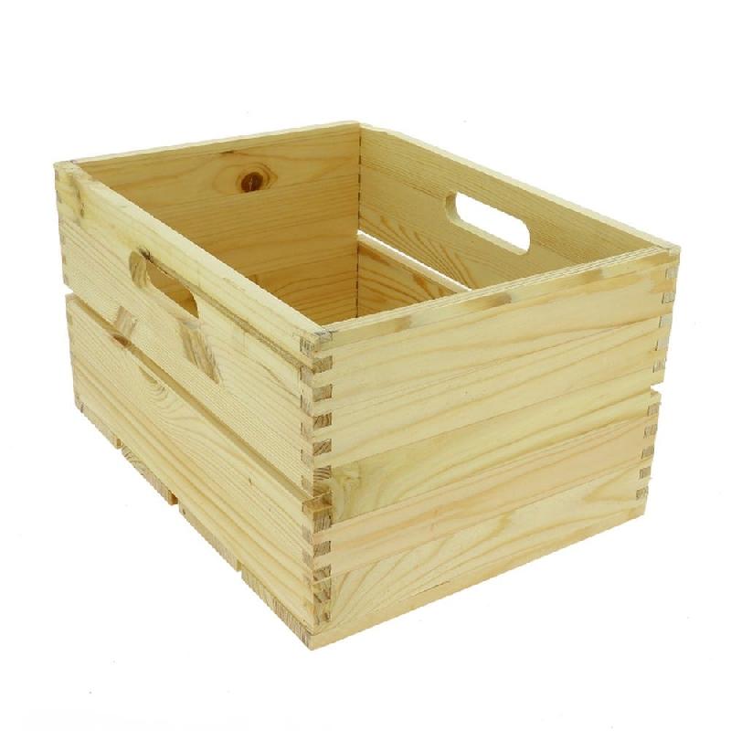 Cagette pin naturel 2 lattes 36x27x20cm - par 2_0