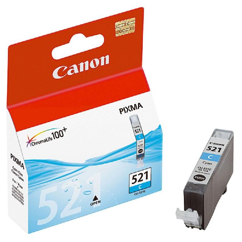 CANON CARTOUCHE D'ENCRE PIXMA CLI-521 C (2934B001) - CHROMALIFE100+ - COULEUR: CYAN