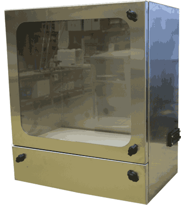 Cellule de protection en inox pour matériel informatique - étanche et optimisée pour écrans, unités centrales, claviers_1