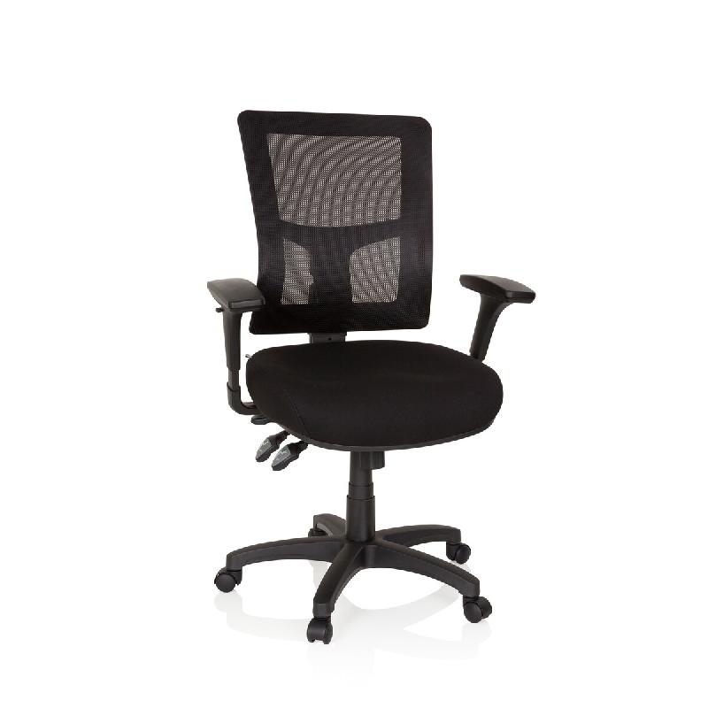 Chaise bureau / siège pivotant IMPACT PRO tissu noir hjh OFFICE - noir polyester 760006_0