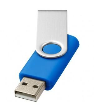 CLÉ USB ROTATIVE BASIQUE 16 GB - BLEU MOYEN - CLÉS USB PUBLICITAIRES PERSONNALISÉES