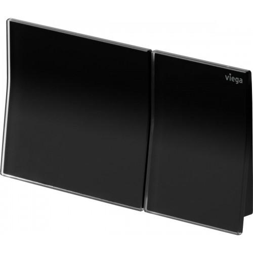 COMMANDE DE CHASSE D'EAU WC À DISTANCE VISIGN FOR MORE 200 POUR RÉSERVOIR PREVISTA 8641.1 - VERRE NOIR VIEGA