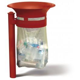 Corbeille de propreté Vigipirate Vanoise Agora - 40L - Ref 8208208 - Acier avec pied latéral et seau galvanisé_0