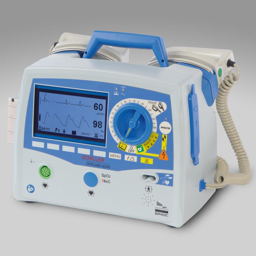 Defigard 4000 - Défibrillateur Schiller manuel ou semi-automatique avec ECG et stimulateur cardiaque_0