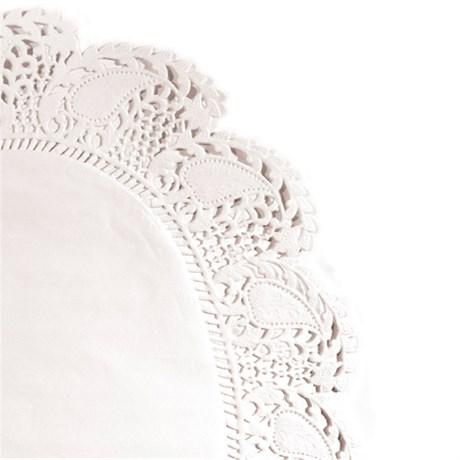 DENTELLE OVALE AJOURÉE 22X16 CM LITOS BLANC (VENDU PAR 250)