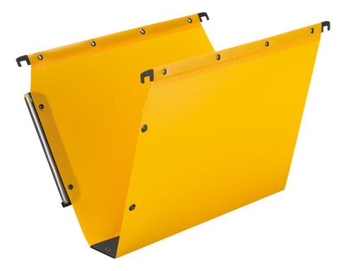 LOT DE 10 - DOSSIER SUSPENDU POUR ARMOIRES POLYPROPYLÈNE OPAQUE ULTIMATE ELBA FOND 50 MM JAUNE FONCÉ