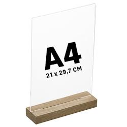 Edimeta Porte-visuel/menu A4 portrait / vertical - marron Bois manufacturé 407723_0