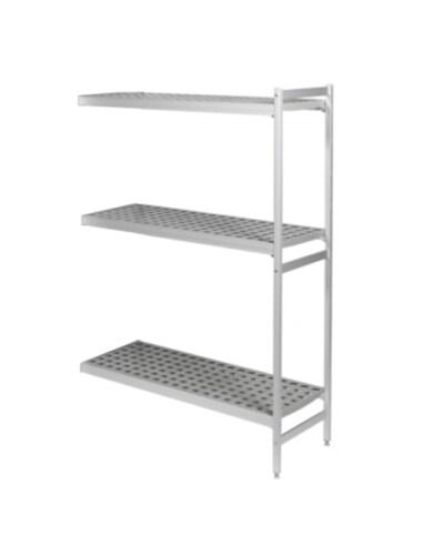 FERMOD Rayonnage modulaire d'angle polymère 6611 Fermostock Longueur 2469 mm- 3 niveaux-profondeur 560 mm - 3617800101539_0