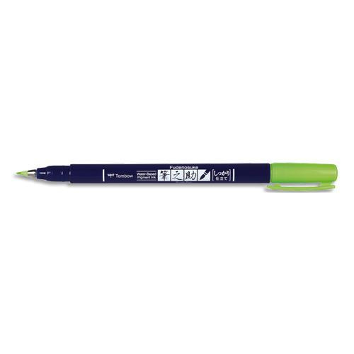 FEUTRE ECRITURE TOMBOW FUDENOSUKE POINTE DURE - BASE D'EAU AVEC PIGMENTS - INODORE - COLORIS VERT FLUO