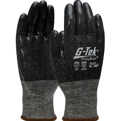 GANTS ANTICOUPURE ANTI-COUPURE F ENDUCTION SILICONE PAUME ET DOIGTS - 6