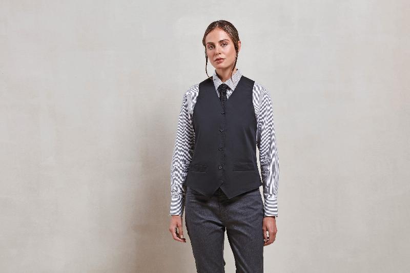 Gilet de serveuse - Premier - Réf: PR621 - 65% polyester / 35% coton sergé - Tissage souple et solide_0