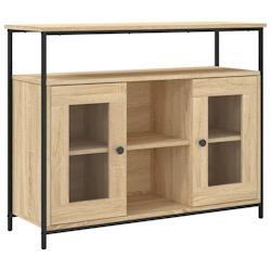 Helloshop26 - Buffet bahut commode armoire meuble de rangement organisateur cuisine salle de séjour salon sonoma 100 x 35 x 80 cm 02_0031461 - 300021_0