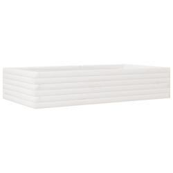 Helloshop26 - Jardinière bac lit surélevé plantes fleurs terrasse jardin 110 x 60 x 23 cm bois de pin massif blanc 02_0037362 - 3000214240084_0