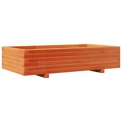 Helloshop26 - Jardinière bac lit surélevé plantes fleurs terrasse jardin cire 110 x 60 x 26,5 cm bois de pin massif marron 02_0038439 - 3000217672011_0
