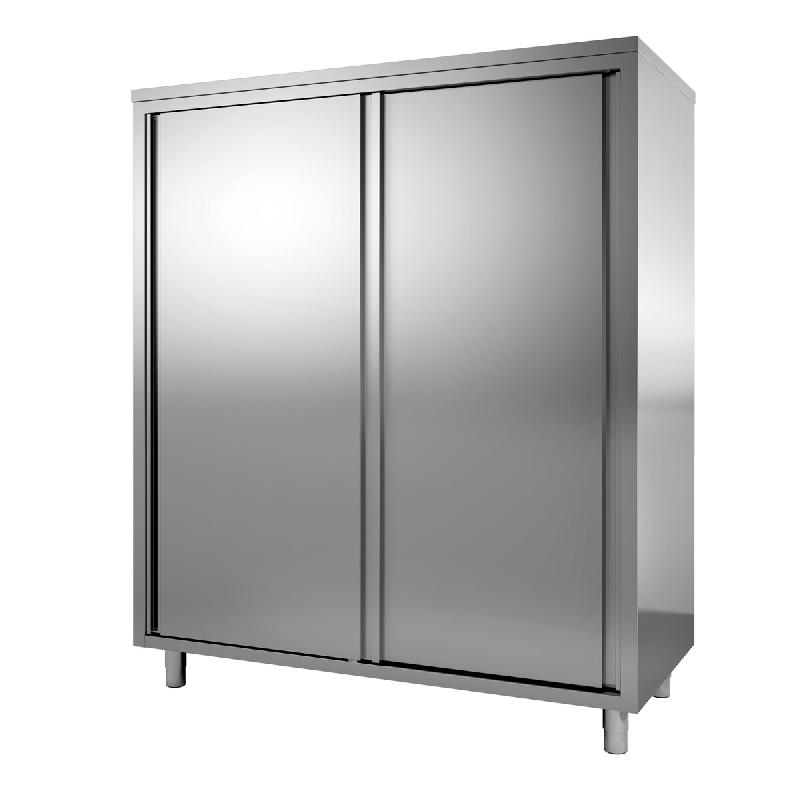 ITALCONCEPT L2G Armoire Inox, Portes Coulissantes Doublees, 2140 x 1400 x 600mm - 3616350011893_0