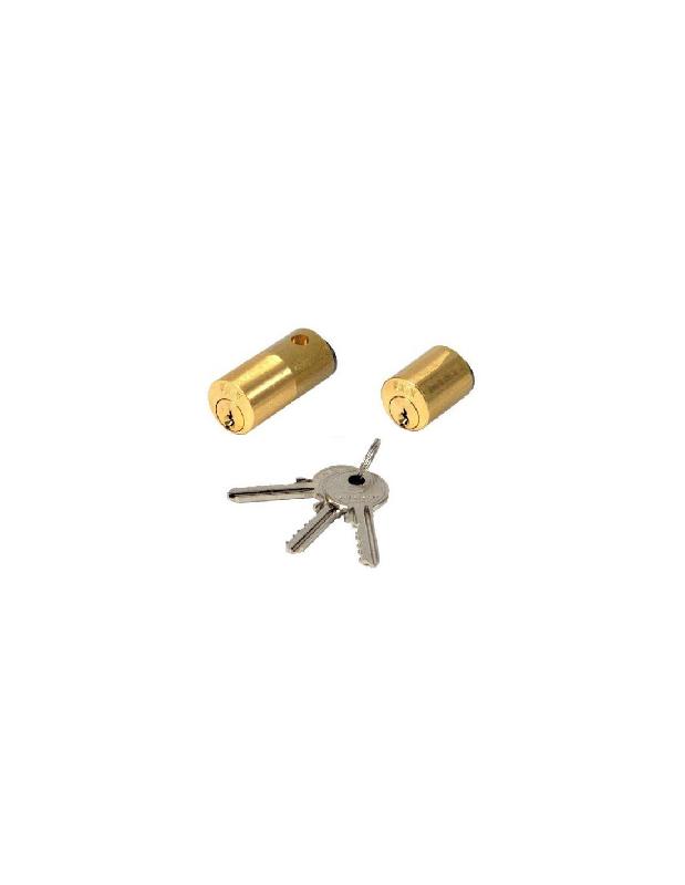 JEU DE CYLINDRES ZENITH POUR SERRURE LAITON POLI 45MM - ISEO - 56370451S