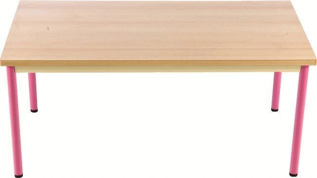 TABLE CHLOÉ RONDE 4 PIEDS PLATEAU HÊTRE PIÈTEMENT BLEU T1 - MANUTAN COLLECTIVITÉS