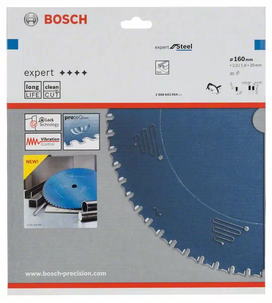 LAME DE SCIE CIRCULAIRE POUR L'ACIER 210 X 30 X 1,6MM 48 DENTS - BOSCH EXPERT - 2608643057