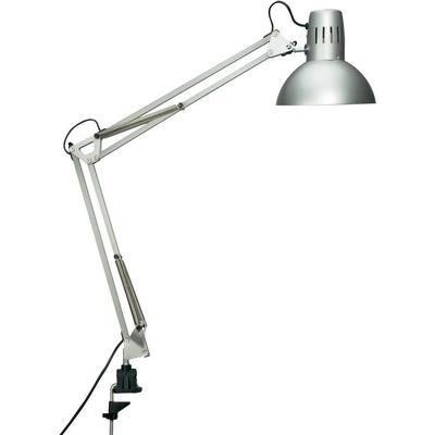 LAMPE À PINCE MAUL MAULSTUDY 60 W PIVOTABLE, INCLINABLE ARGENT