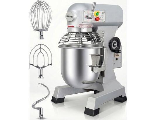 Leevot batteur mélangeur planétaire professionnel B15 - 15L - moteur 600W transmission engrenages - 3 vitesses - cuve inox (SZM15G) - SZM15G-220V_0
