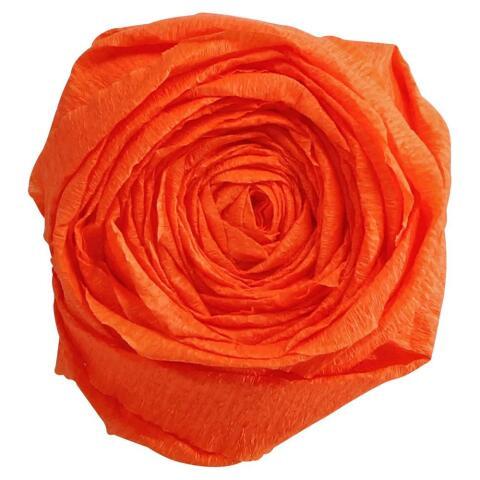 LOT DE 2 - PAPIER CRÉPON, PAQUET DE 10 FEUILLES PLIÉES 40% AU FORMAT 2X0,50M - ORANGE