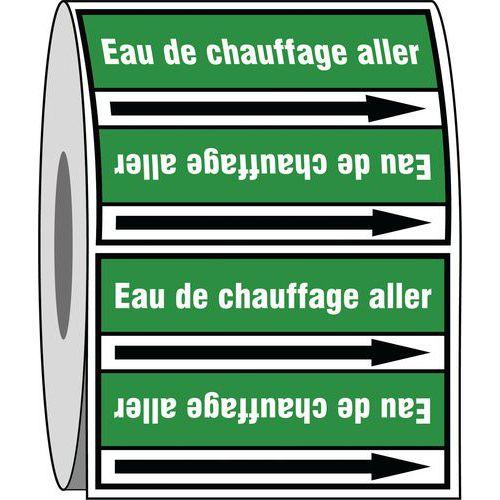 MARQUAGE TUYAUTERIE ROULEAU EAU DE CHAUFFAGE (B-7541) - BRADY