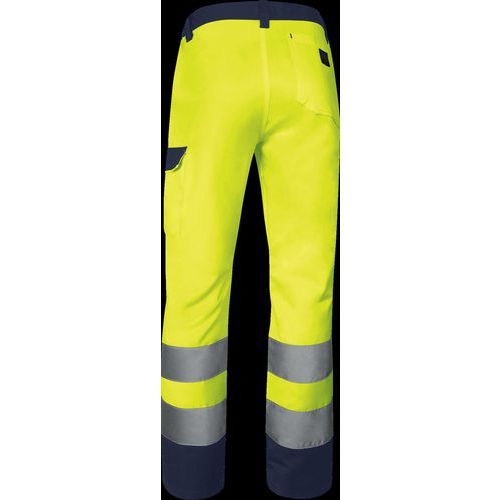 PANTALON HAUTE VISIBILITÉ CL2 - JAUNE FLUO BLEU MARINE T.XXL - DELTA PLUS