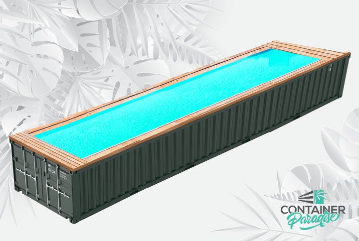 Paradise twelve - piscine container - container paradise - dimension intérieur 12,00 x 2,30 m |_0